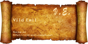 Vild Emil névjegykártya