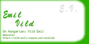 emil vild business card